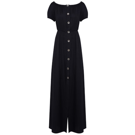 ALPELO - Vestido Ombro a Ombro Gipsy - Preto