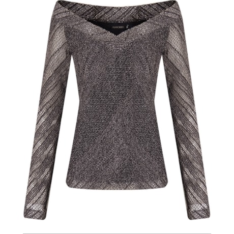 ALPHORRIA - BLUSA MALHA CROCHÊ DEC V - CINZA ALPHORRIA - BLUSA MALHA CROCHÊ DEC V - CINZA
