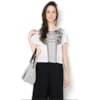 ALPHORRIA - BLUSA T-SHIRT CROPPED ESTAMPADA - BRANCO