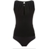 ALPHORRIA - BODY DECOTE GOTA COM PREGAS DETELHE NERVURAS - PRETO