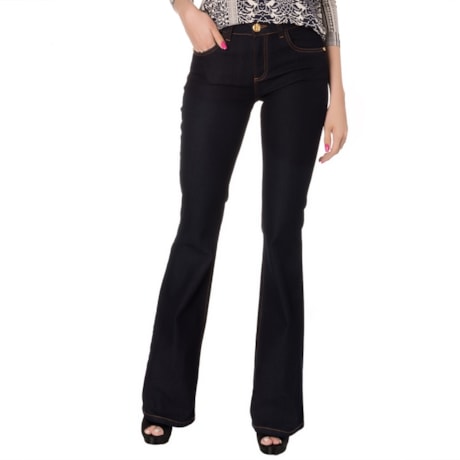 ALPHORRIA - CALÇA JEANS FLARE BRUTO - AZUL