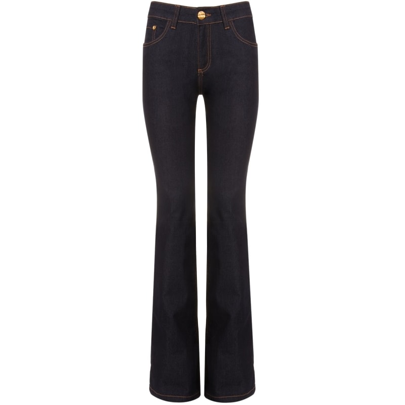 ALPHORRIA - CALÇA JEANS FLARE BRUTO - AZUL