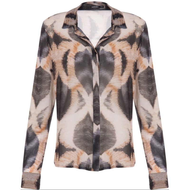 ALPHORRIA - CAMISA ESTAMPA TEXTURA VISTA COBERTA - BEGE