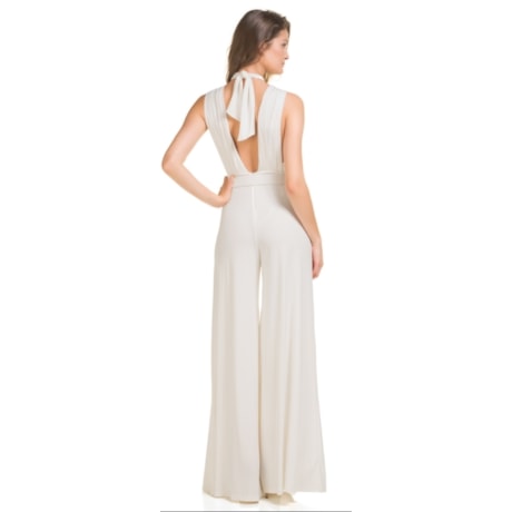 ALPHORRIA - MACACÃO JERSEY PANTALONA DECOTE V ALÇA CRUZADA - OFF WHITE ALPHORRIA - MACACÃO JERSEY PANTALONA DECOTE V ALÇA CRUZADA - OFF WHITE