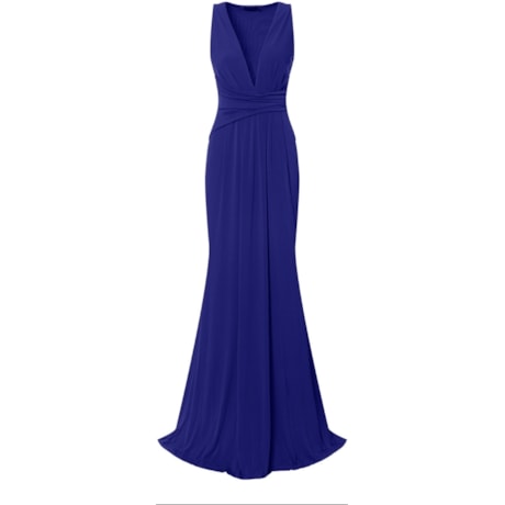ALPHORRIA - VESTIDO DE FESTA LONGO DRAPEADO CINTURA - AZUL ROYAL ALPHORRIA - VESTIDO DE FESTA LONGO DRAPEADO CINTURA - AZUL ROYAL