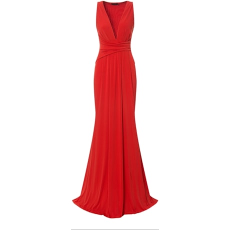 ALPHORRIA - VESTIDO DE FESTA LONGO DRAPEADO CINTURA - VERMELHO ALPHORRIA - VESTIDO DE FESTA LONGO DRAPEADO CINTURA - VERMELHO