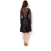 ALPHORRIA - VESTIDO LGTE C/REENDA E COURO M/L - PRETO