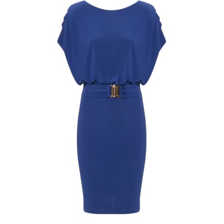 ALPHORRIA - VESTIDO LONGUETE TRANSPASSADO C/FAIXA PREGAS OMBRO - AZUL ROYAL ALPHORRIA - VESTIDO LONGUETE TRANSPASSADO C/FAIXA PREGAS OMBRO - AZUL ROYAL