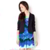 AMBICIONE -BLAZER NEOPRENE RECORTE A FIO - PRETO