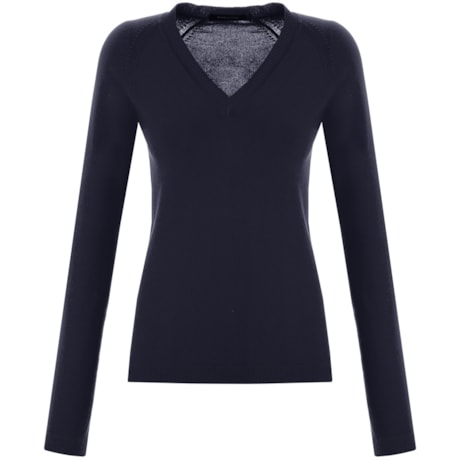 AMBICIONE - BLUSA BÁSICA MODAL DECOTE V ML - MARINHO AMBICIONE - BLUSA BÁSICA MODAL DECOTE V ML - MARINHO
