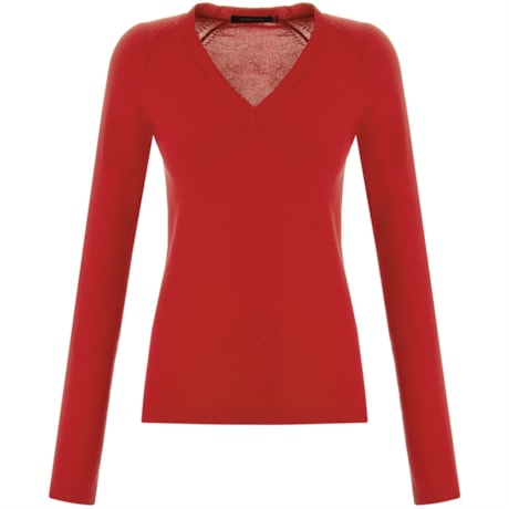 AMBICIONE - BLUSA BÁSICA MODAL DECOTE V ML - VERMELHO AMBICIONE - BLUSA BÁSICA MODAL DECOTE V ML - VERMELHO