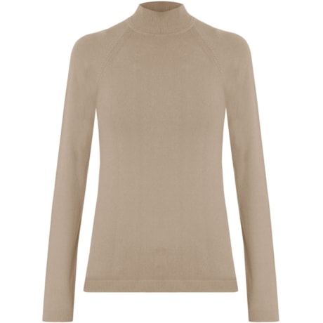 AMBICIONE - BLUSA BASICA MODAL GOLA CHAMINÉ M/L - BEGE AMBICIONE - BLUSA BASICA MODAL GOLA CHAMINÉ M/L - BEGE
