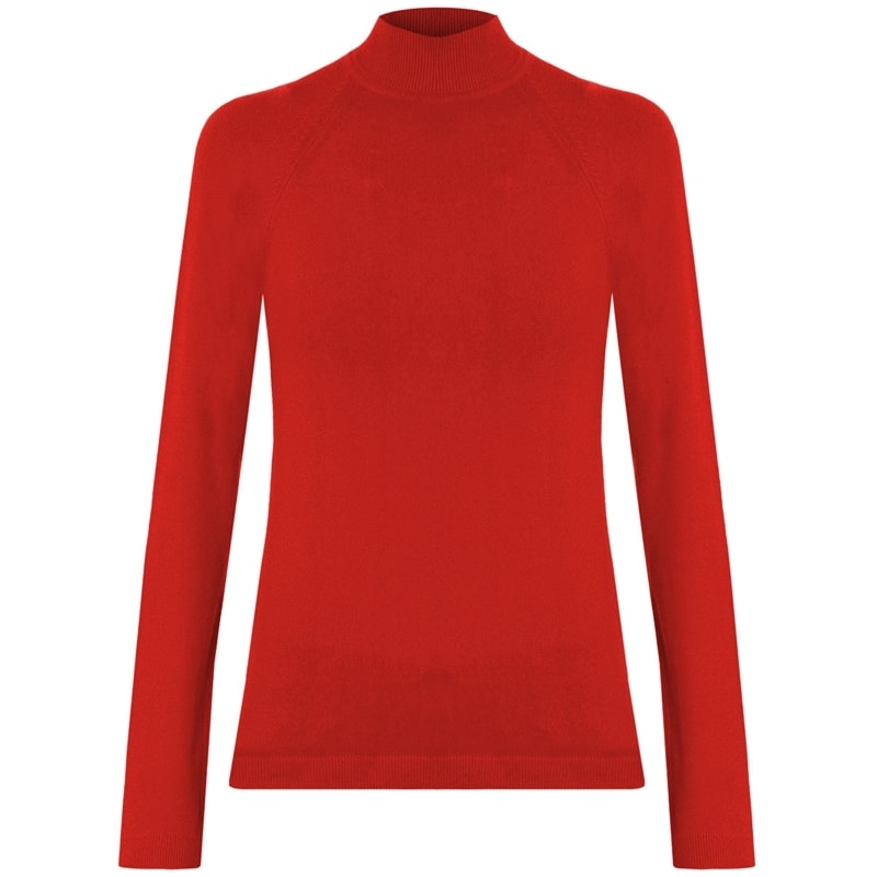AMBICIONE - BLUSA BASICA MODAL GOLA CHAMINÉ M/L - VERMELHO