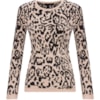 AMBICIONE - BLUSA BASICA TRICOT ONÇA - P&B