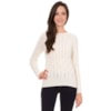 AMBICIONE - BLUSA TRICOT ALGODÃO FAVO DE MEL - CRU