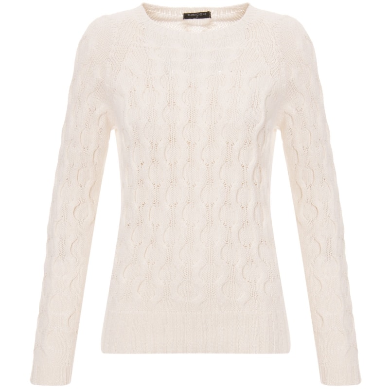 AMBICIONE - BLUSA TRICOT ALGODÃO FAVO DE MEL - CRU