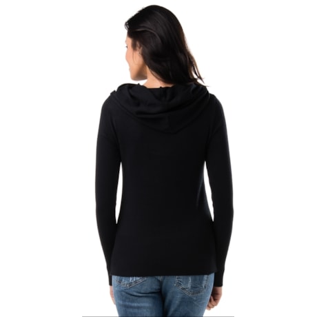 AMBICIONE - BLUSA TRICOT GOLA BOBA - PRETO
