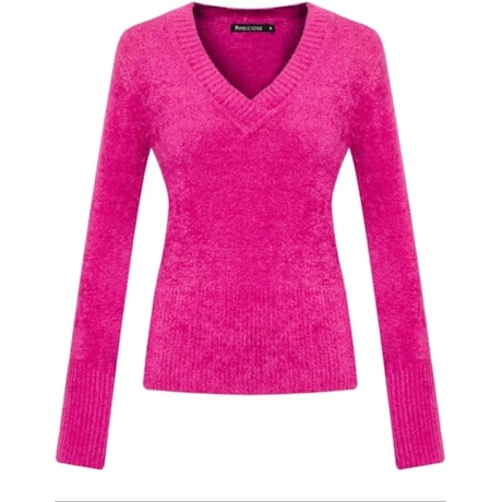 AMBICIONE - BLUSA TRICOT PLUMA DEC. V - PINK AMBICIONE - BLUSA TRICOT PLUMA DEC. V - PINK