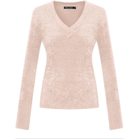 AMBICIONE - BLUSA TRICOT PLUMA DEC. V - ROSÊ