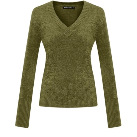 AMBICIONE - BLUSA TRICOT PLUMA DEC. V - VERDE AMBICIONE - BLUSA TRICOT PLUMA DEC. V - VERDE