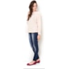 AMBICIONE - BLUSA TRICOT TRABALHADO FELPUDO FAIXAS - ROSA BEBÊ