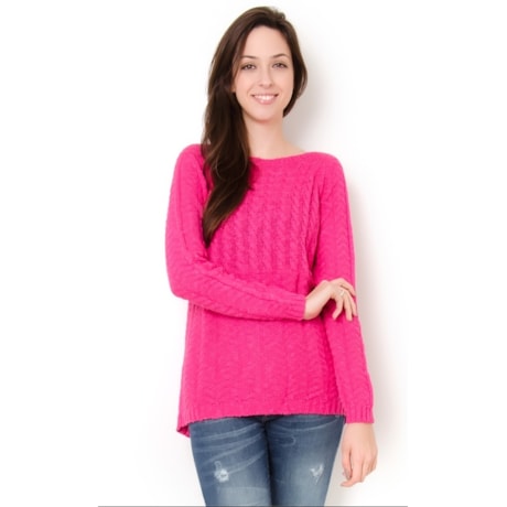 AMBICIONE - BLUSA TRICOT TRABALHADO TRANÇAS - AZUL AMBICIONE - BLUSA TRICOT TRABALHADO TRANÇAS - AZUL