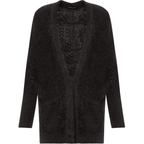 AMBICIONE - CARDIGAN TRICOT SOFT 2 BOLSOS - PRETO AMBICIONE - CARDIGAN TRICOT SOFT 2 BOLSOS - PRETO