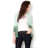 AMBICIONE - CASACO TRICOT C/GUIPURE TIE DYE - VERDE