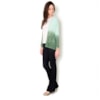 AMBICIONE - CASACO TRICOT C/GUIPURE TIE DYE - VERDE