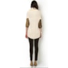 AMBICIONE - COLETE TRICOT COM PELE - CRU