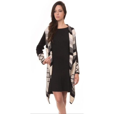 AMBICIONE - MAXI CARDIGAN TRICOT JACQUARD - UNICA AMBICIONE - MAXI CARDIGAN TRICOT JACQUARD - UNICA