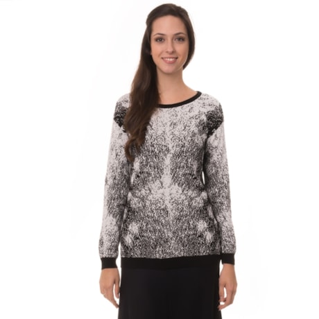 AMBICIONE - PULL TRICOT JACQUARD SPRAY - PRETO