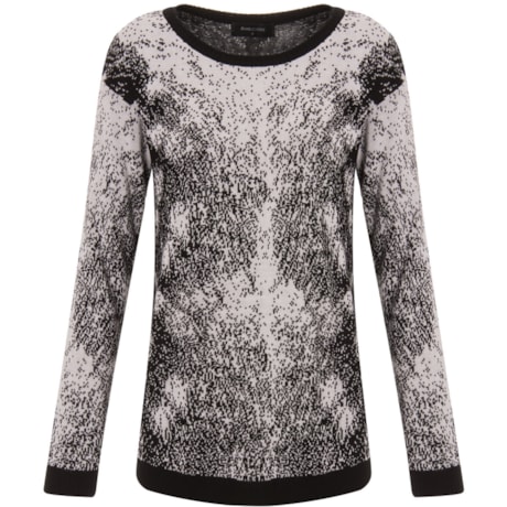 AMBICIONE - PULL TRICOT JACQUARD SPRAY - PRETO