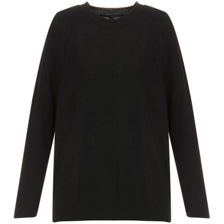 AMBICIONE - PULL TRICOT MANGA MORCEGO - PRETO
