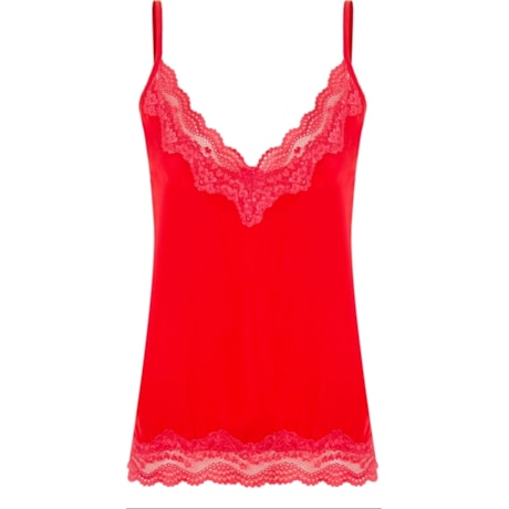 AMBICIONE - REGATA UNDERWEAR RENDA NO DECOTE - VERMELHO AMBICIONE - REGATA UNDERWEAR RENDA NO DECOTE - VERMELHO