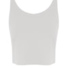 AMBICIONE - TOP CROPPED PRENE CORTE A FIO - BRANCO