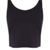 AMBICIONE - TOP CROPPED PRENE CORTE A FIO - PRETO