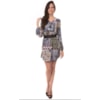 AMBICIONE - VESTIDO BATA ESTAMPADO COM TASSEL - MARINHO