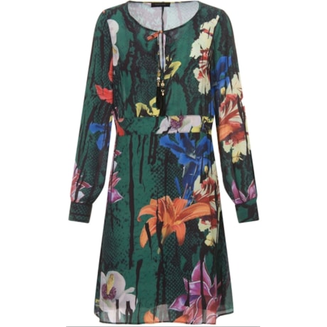 AMBICIONE - VESTIDO ESTAMPADO MANGAS LONGAS - VERDE