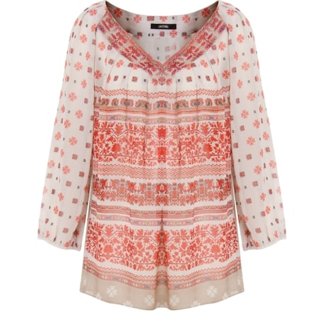 AMISSIMA - BATA CHIFFON ÉTNICA POLSKA - LARANJA