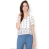 AMÍSSIMA - BLUSA CREPE PRINT PONTO CRUZ KATY - MARINHO