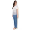 AMÍSSIMA - BLUSA CREPE PRINT PONTO CRUZ KATY - MARINHO
