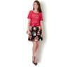 AMISSIMA - BLUSA CROPPED GUIPURE M/C - VERMELHO