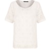 AMISSIMA - BLUSA T-SHIRT RENDA M/C - OFF WHITE