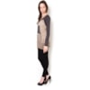 AMISSIMA - BLUSA TRICOT ESTAMPA ONÇA - CINZA