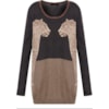AMISSIMA - BLUSA TRICOT ESTAMPA ONÇA - CINZA