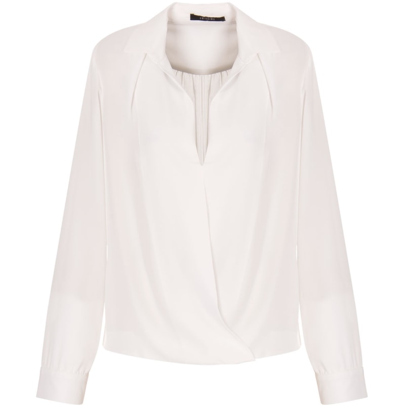 AMISSIMA - CAMISA CHIFFON TRANSPASSADA - OFF WHITE