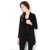 AMISSIMA - KIMONO TRICOT LISTRA LUREX DET. FRANJA - PRETO