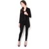 AMISSIMA - KIMONO TRICOT LISTRA LUREX DET. FRANJA - PRETO
