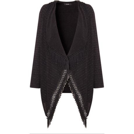 AMISSIMA - KIMONO TRICOT LISTRA LUREX DET. FRANJA - PRETO AMISSIMA - KIMONO TRICOT LISTRA LUREX DET. FRANJA - PRETO